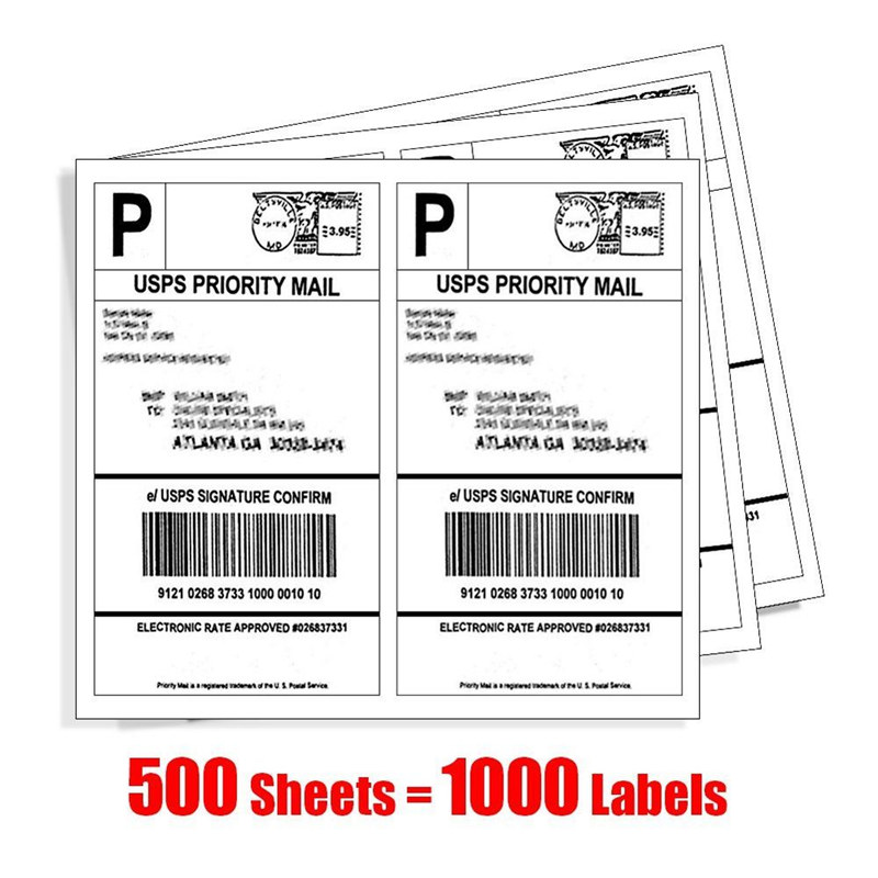 Adhesive shipping label