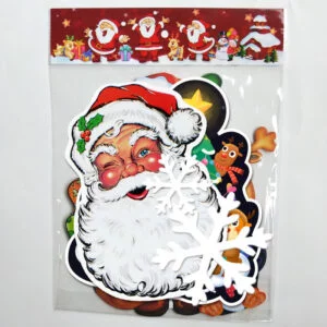 Pasadyang pag-print ng mga sticker ng holiday window ng pasko