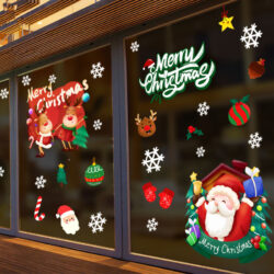 Custom printing christmas window holiday stickers