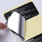 Impresión personalizada de follas de prata adhesivos de folla de equipos fixos etiqueta de adhesivo