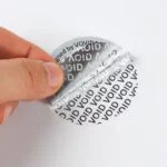 ການພິມແບບກໍານົດເອງ void sticker bag sheet kiss cut sticker sheet tamper evident label
