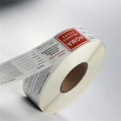 Priama tepelná papierová etiketa