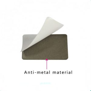 Vysokofrekvenční anti-kovový štítek