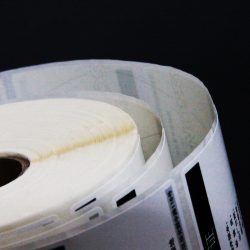 Semi-gloss paper label