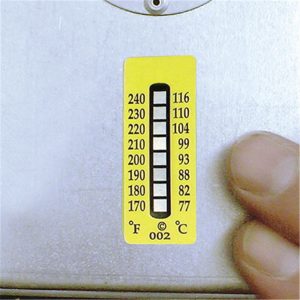 Klistremerker for termiske indikatorer